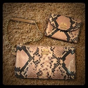 Coach wristlet and change purse